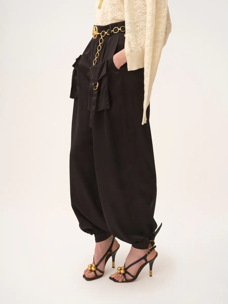 Chloé Fluid cargo pants in silk satin | Thumbnail 4 Chloé Fluid cargo pants in silk satin | Thumbnail 4