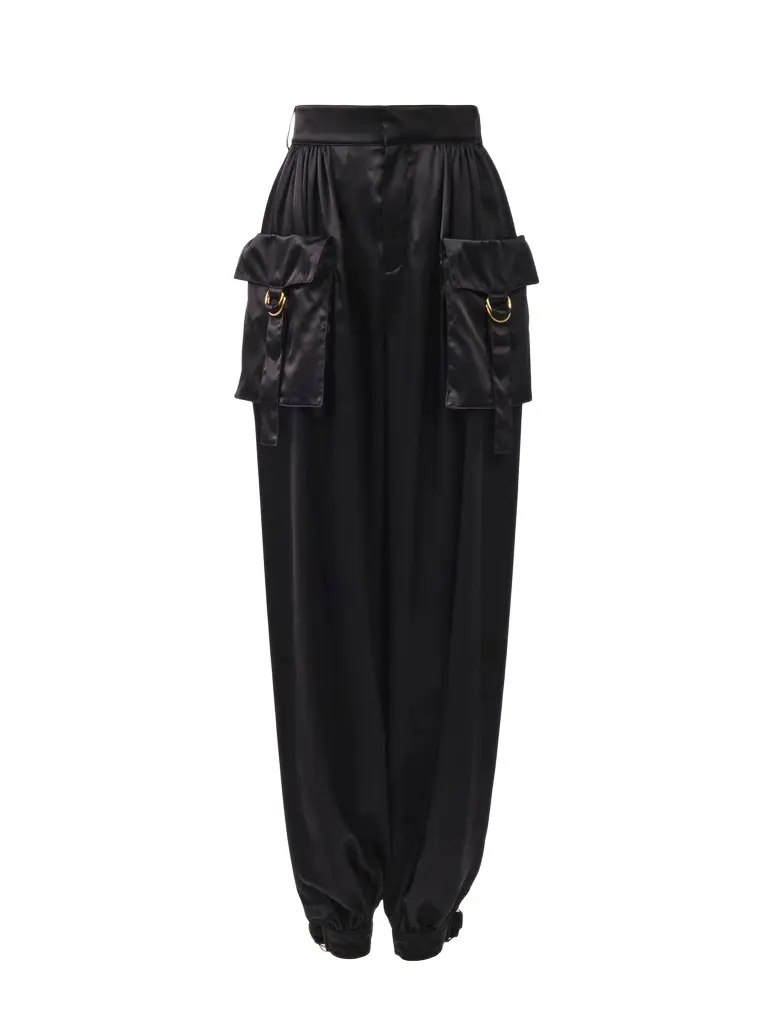 Chloé Fluid cargo pants in silk satin | Image 1 Chloé Fluid cargo pants in silk satin | Image 1