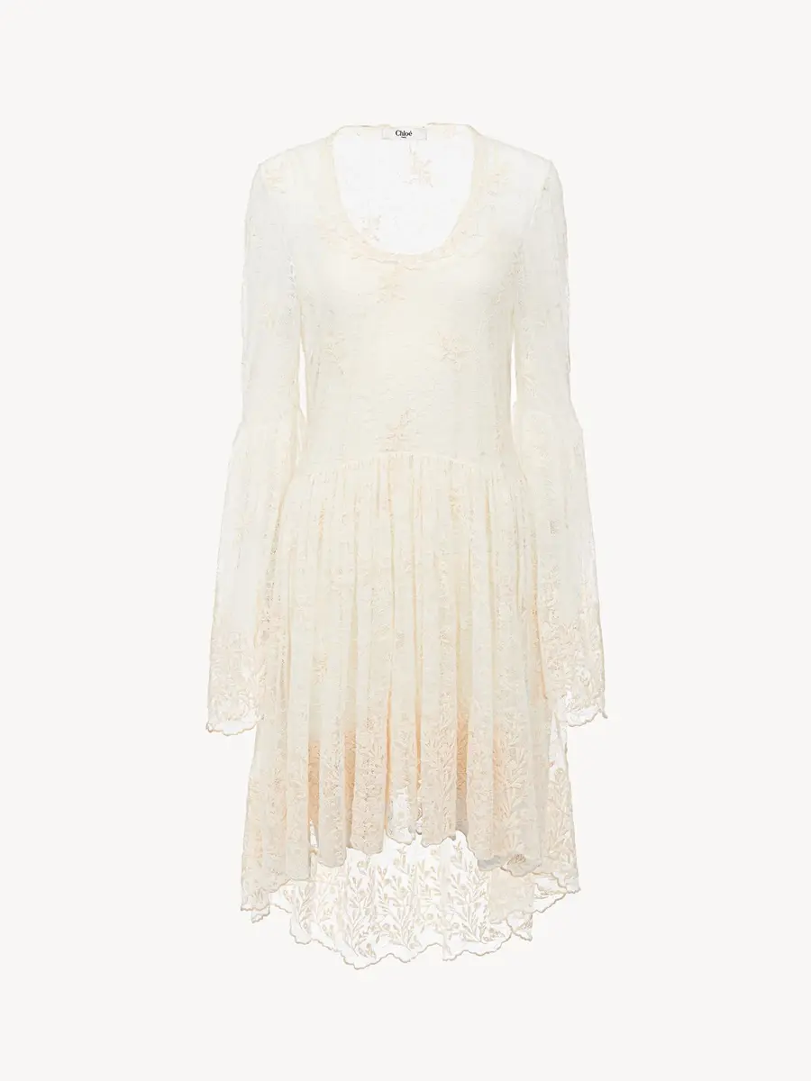 Chloé Scoop-neck mini dress in embroidered lace | Thumbnail 2 Chloé Scoop-neck mini dress in embroidered lace | Thumbnail 2