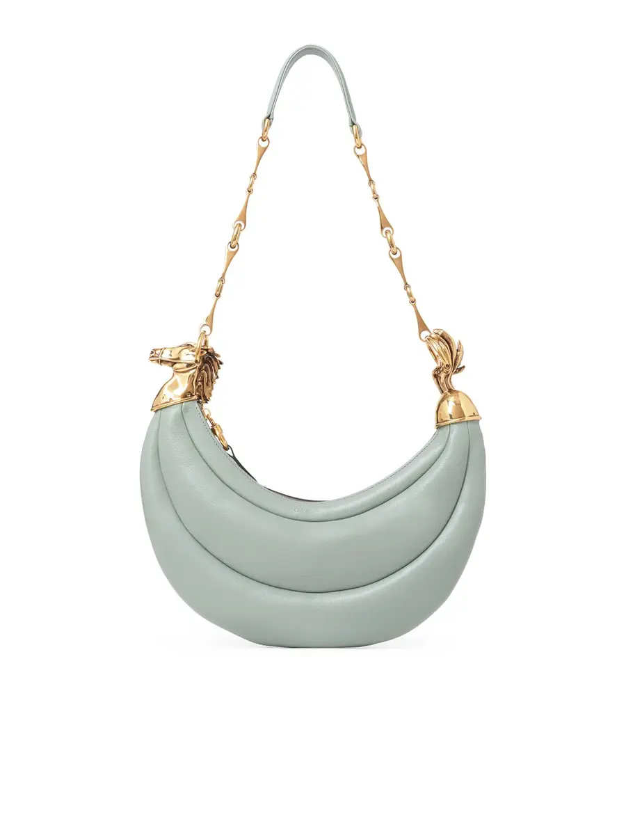 Chloé Chain Horse shoulder bag in grained leather | Thumbnail 2 Chloé Chain Horse shoulder bag in grained leather | Thumbnail 2