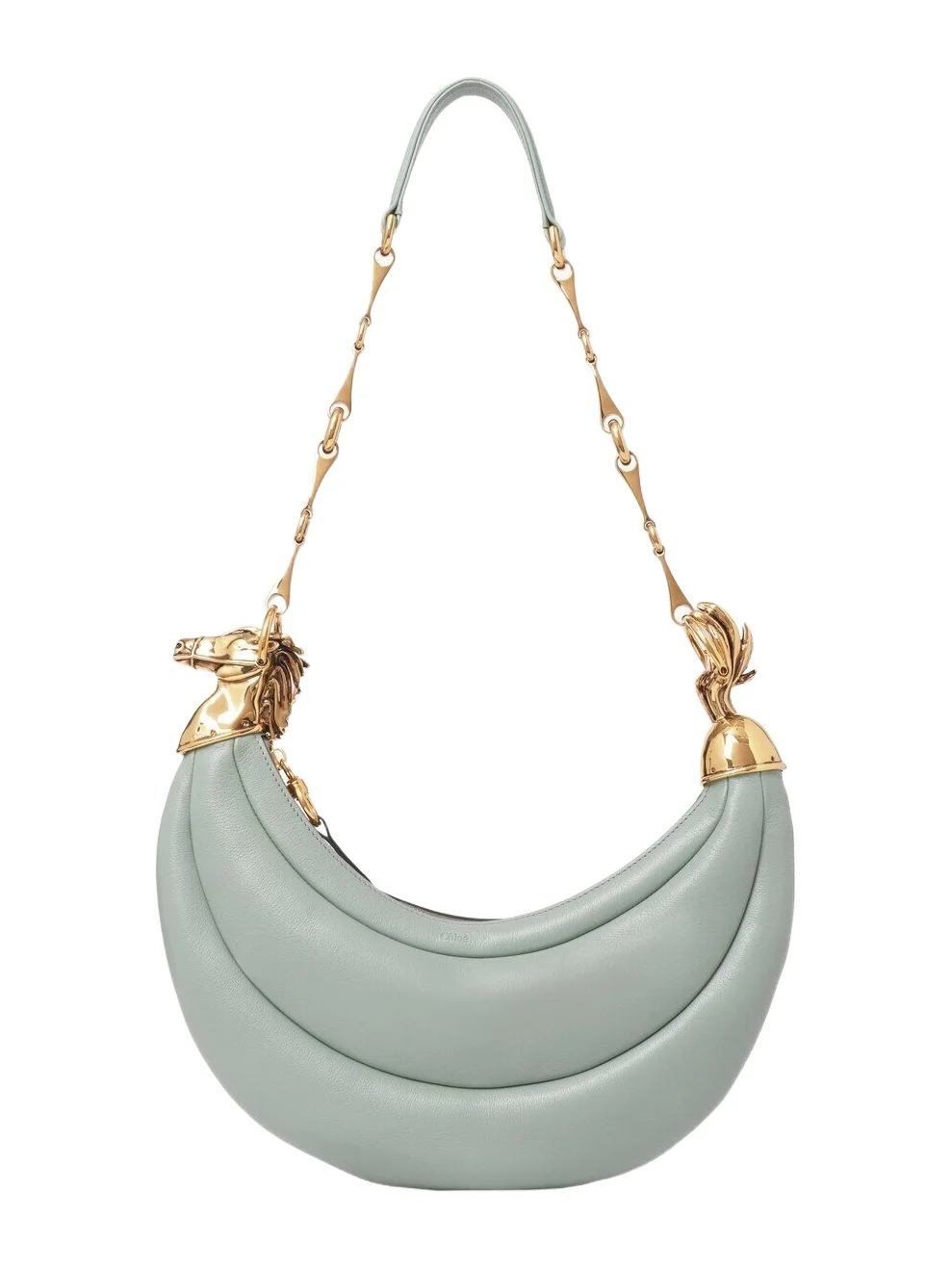 Chloé Chain Horse shoulder bag in grained leather