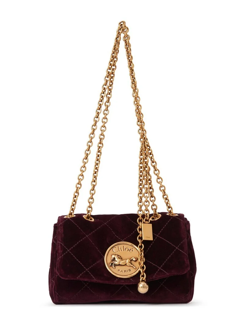 Small Chloé Heritage shoulder bag in velvet Small Chloé Heritage shoulder bag in velvet