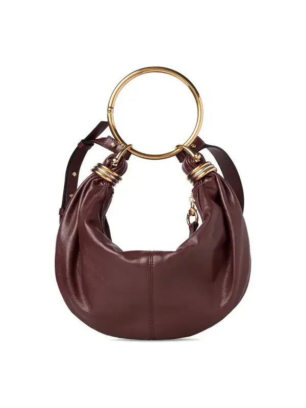 Small Bracelet Hobo bag in grained leather