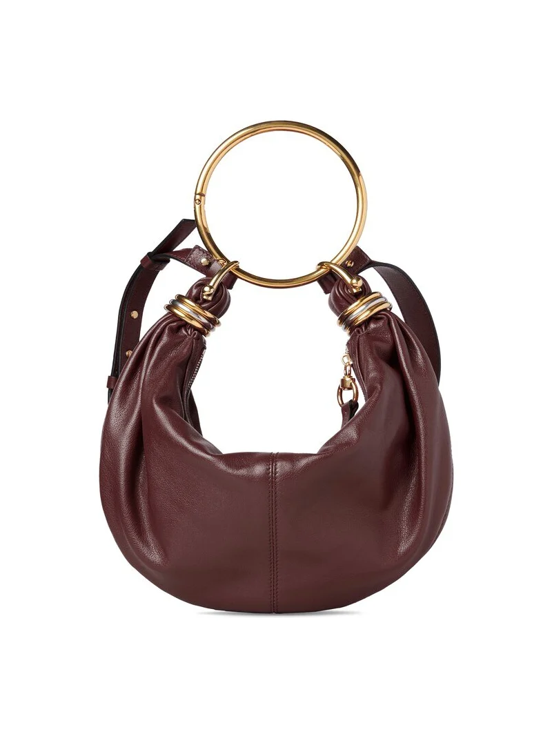 Small Bracelet Hobo bag in grained leather Small Bracelet Hobo bag in grained leather