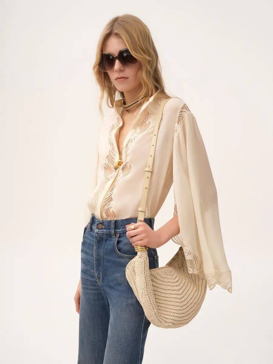 Chloé Small Bracelet Hobo bag in crochet | Thumbnail 3 Chloé Small Bracelet Hobo bag in crochet | Thumbnail 3