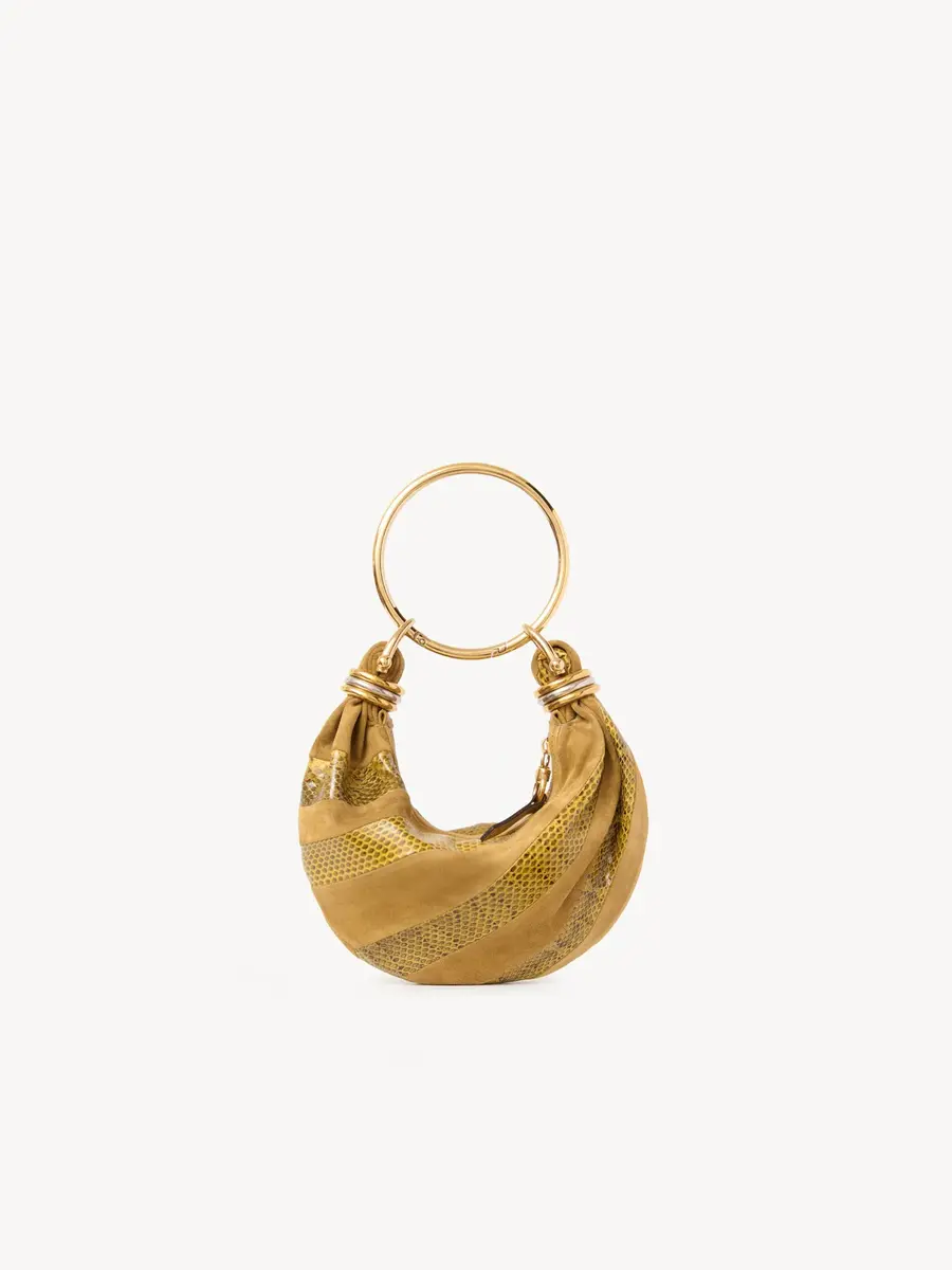 Chloé Mini Bracelet Hobo bag in suede leather & snakeskin | Thumbnail 2 Chloé Mini Bracelet Hobo bag in suede leather & snakeskin | Thumbnail 2