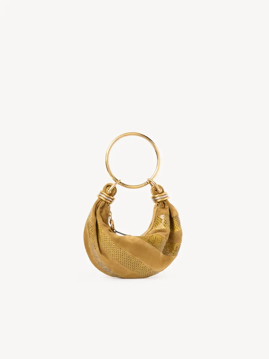 Chloé Mini Bracelet Hobo bag in suede leather & snakeskin | Thumbnail 4 Chloé Mini Bracelet Hobo bag in suede leather & snakeskin | Thumbnail 4