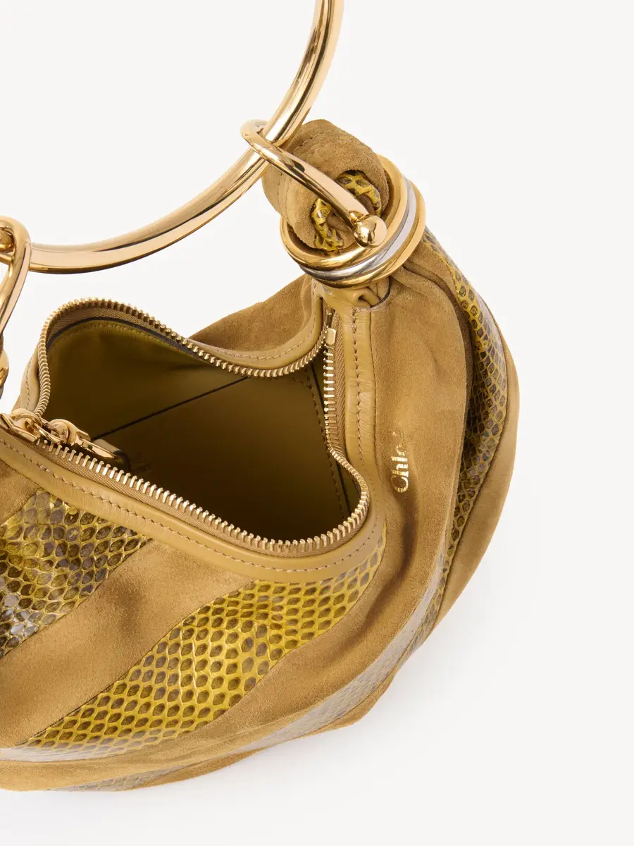 Chloé Mini Bracelet Hobo bag in suede leather & snakeskin | Thumbnail 5 Chloé Mini Bracelet Hobo bag in suede leather & snakeskin | Thumbnail 5