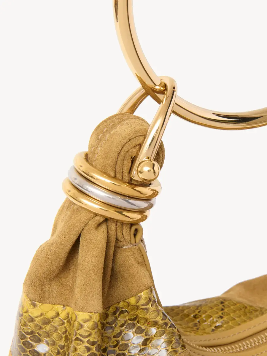 Chloé Mini Bracelet Hobo bag in suede leather & snakeskin | Thumbnail 6 Chloé Mini Bracelet Hobo bag in suede leather & snakeskin | Thumbnail 6
