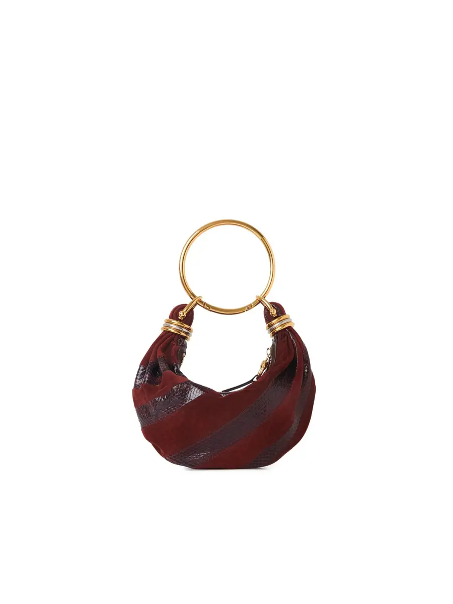 Chloé Mini Bracelet Hobo bag in suede leather & snakeskin | Thumbnail 2 Chloé Mini Bracelet Hobo bag in suede leather & snakeskin | Thumbnail 2