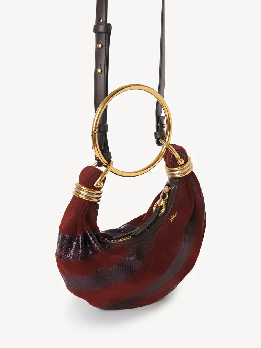 Chloé Mini Bracelet Hobo bag in suede leather & snakeskin | Thumbnail 5 Chloé Mini Bracelet Hobo bag in suede leather & snakeskin | Thumbnail 5