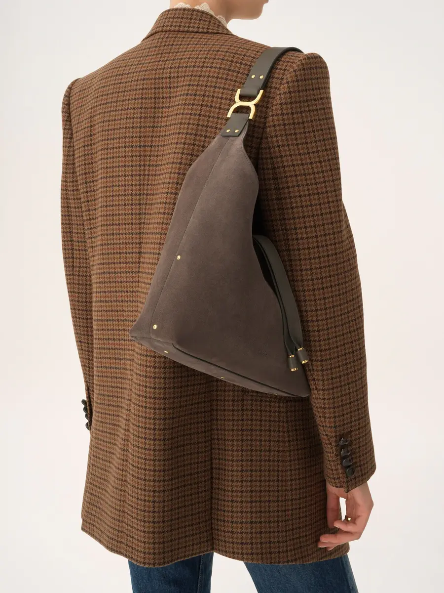 Chloé Small Marcie hobo bag in suede leather | Thumbnail 3 Chloé Small Marcie hobo bag in suede leather | Thumbnail 3