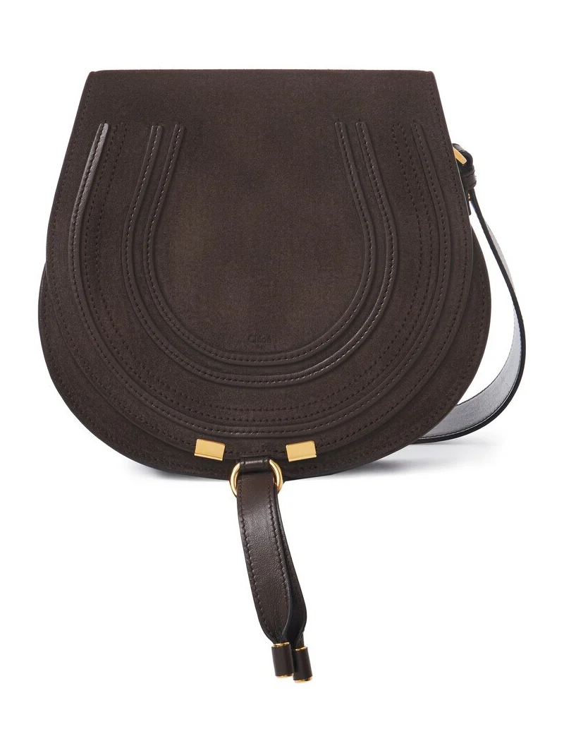 Chloé Marcie saddle bag in suede leather
