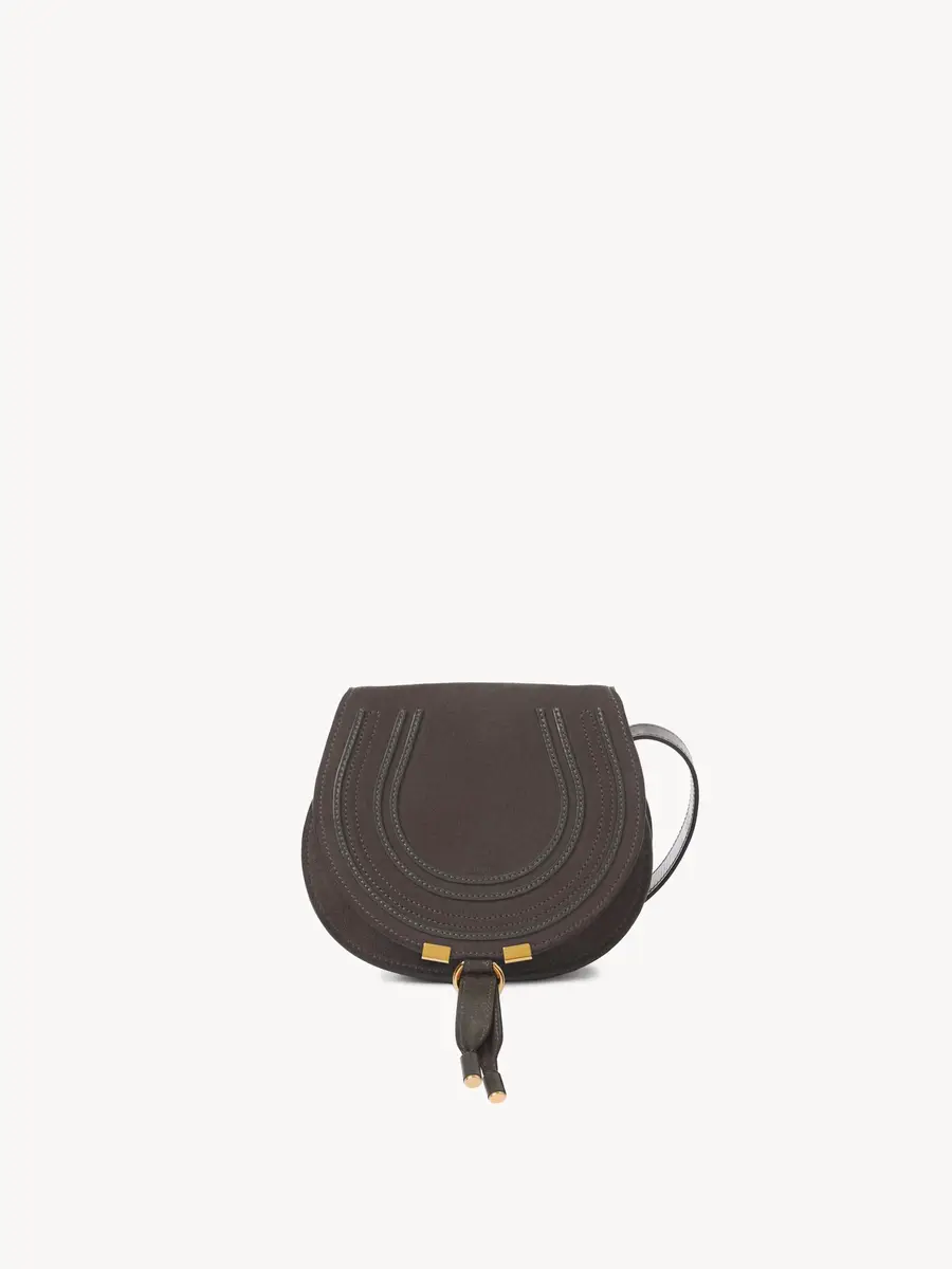 Chloé Small Marcie saddle bag in suede leather | Thumbnail 2