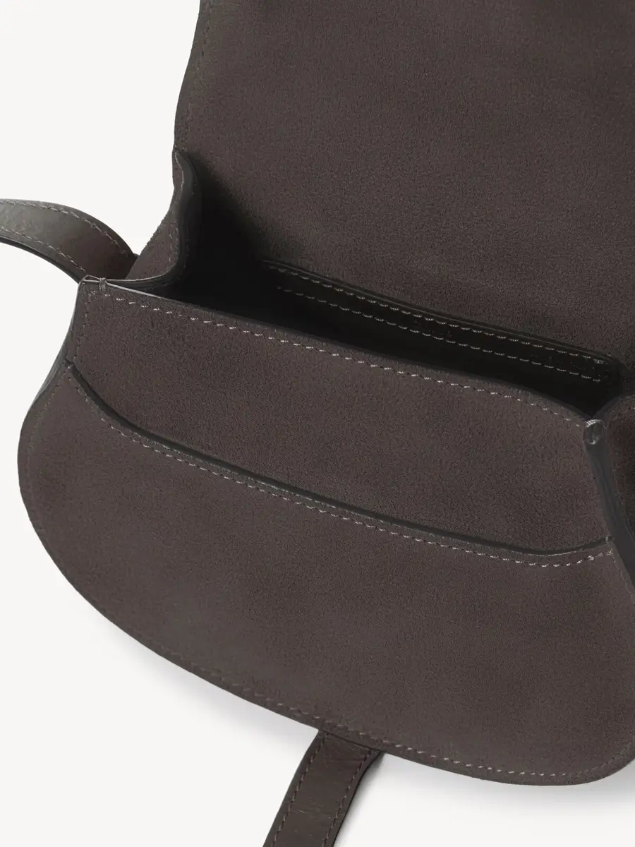 Chloé Small Marcie saddle bag in suede leather | Thumbnail 5