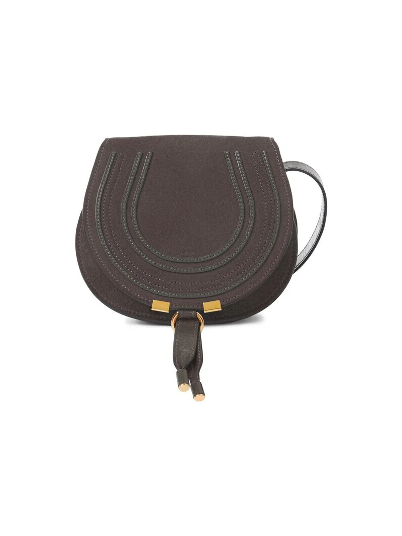 Chloé Small Marcie saddle bag in suede leather