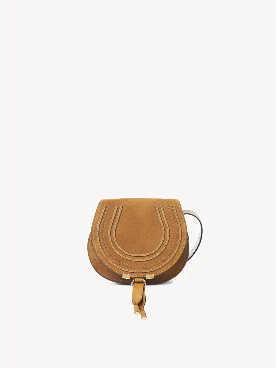 Chloé Small Marcie saddle bag in suede leather | Thumbnail 2