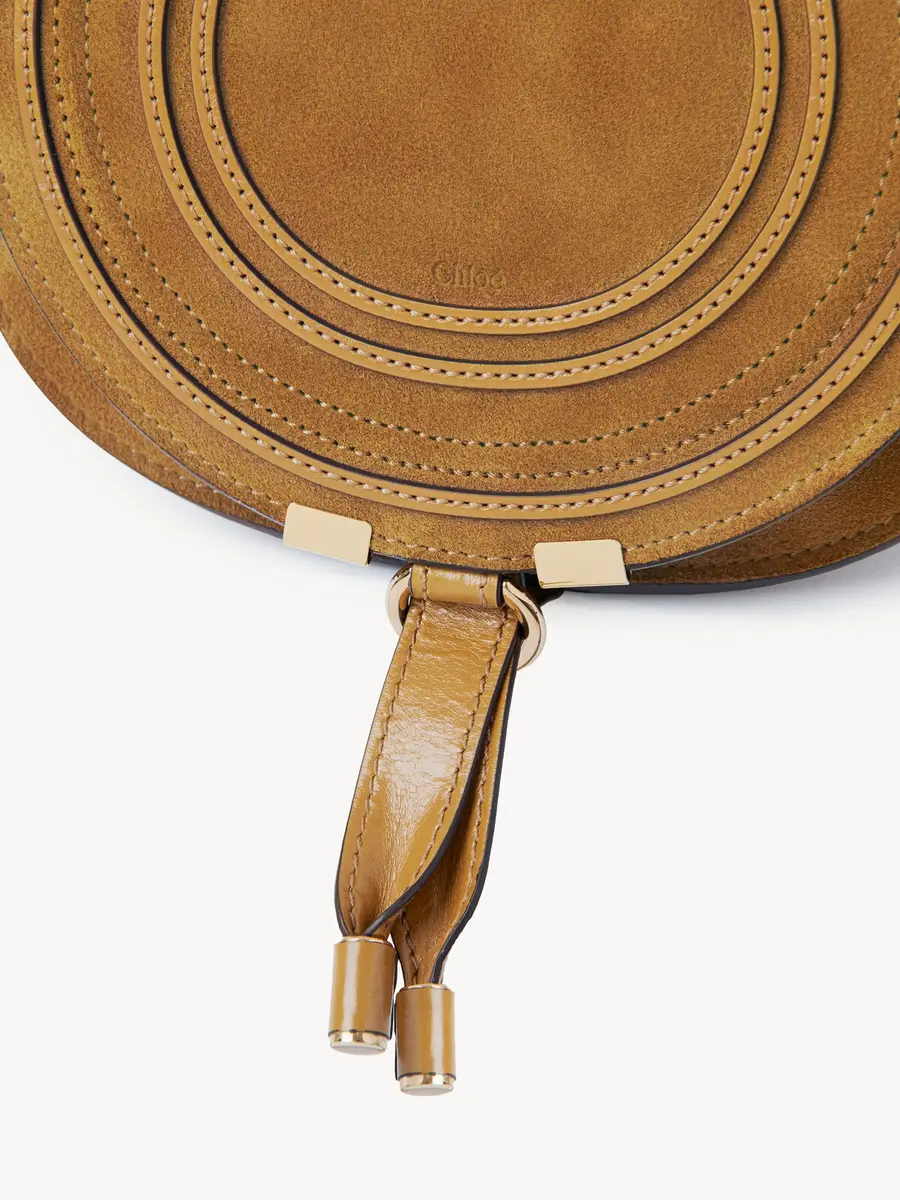 Chloé Small Marcie saddle bag in suede leather | Thumbnail 7