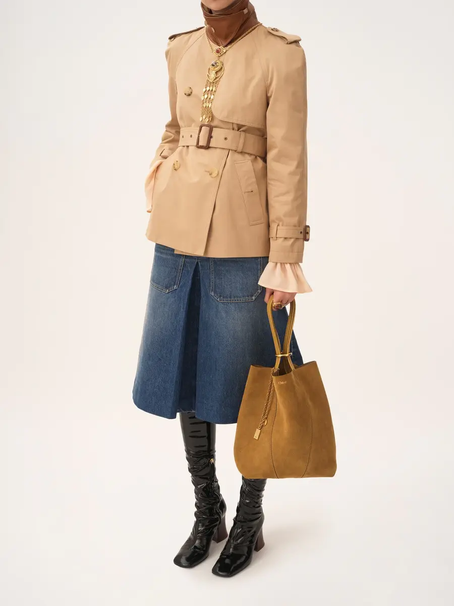 Chloé Chloé Spin tote bag in suede leather | Thumbnail 7
