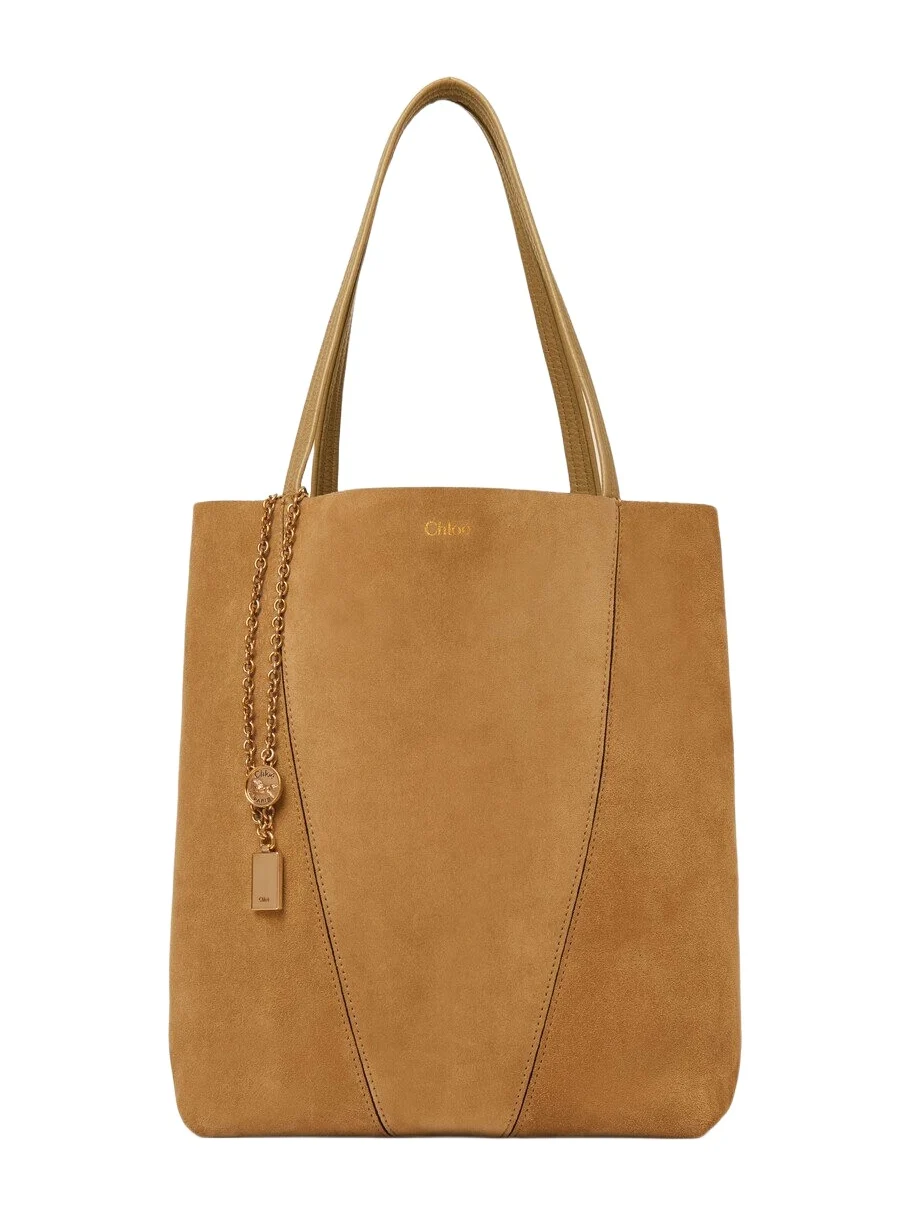 Chloé Chloé Spin tote bag in suede leather