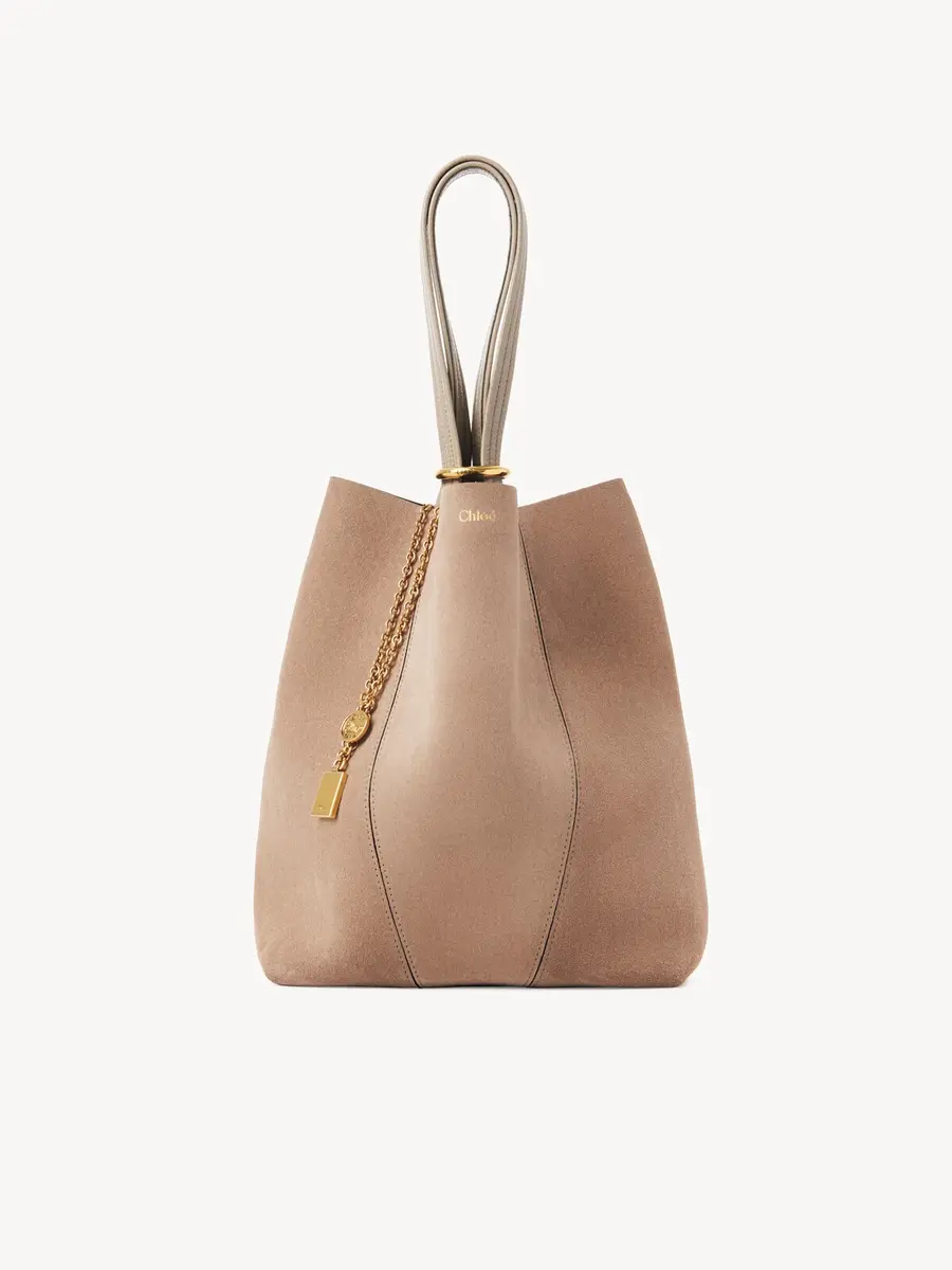 Chloé Chloé Spin tote bag in suede leather | Thumbnail 3 Chloé Chloé Spin tote bag in suede leather | Thumbnail 3