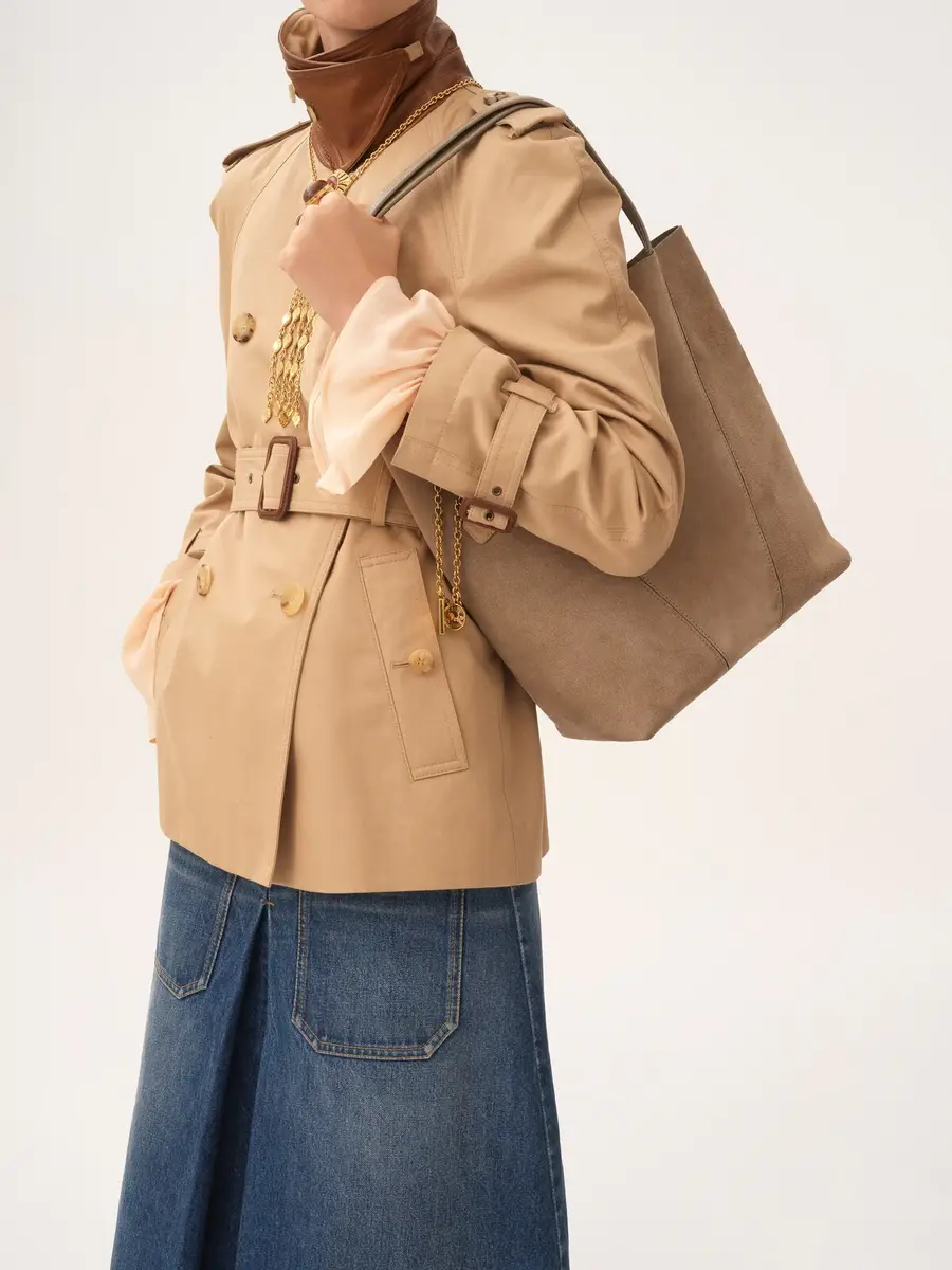 Chloé Chloé Spin tote bag in suede leather | Thumbnail 4 Chloé Chloé Spin tote bag in suede leather | Thumbnail 4