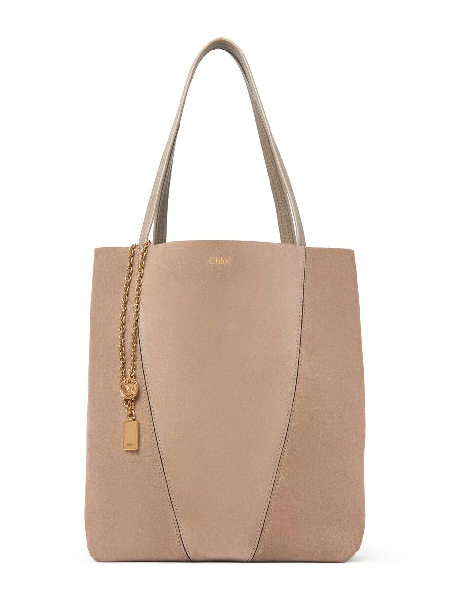 Chloé Chloé Spin tote bag in suede leather