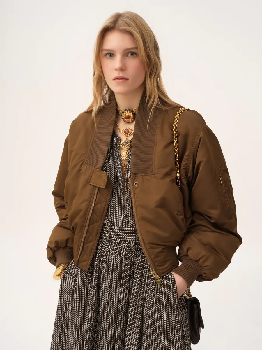 Chloé Bomber jacket in nylon | Thumbnail 4 Chloé Bomber jacket in nylon | Thumbnail 4
