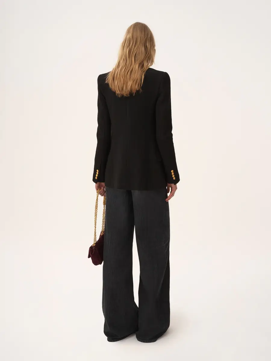 Chloé Double-breasted tailored jacket in wool bouclette | Thumbnail 5
