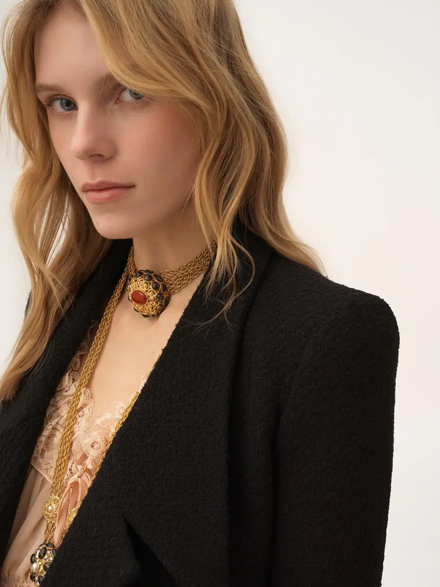 Chloé Double-breasted tailored jacket in wool bouclette | Thumbnail 6