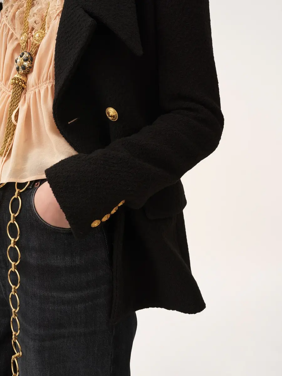 Chloé Double-breasted tailored jacket in wool bouclette | Thumbnail 7