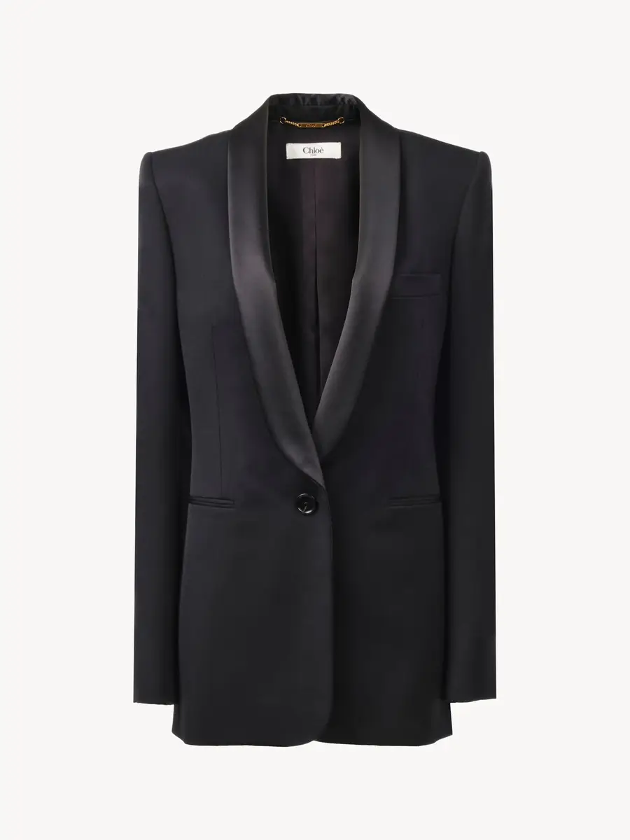 Chloé Tuxedo jacket in wool grain de poudre | Thumbnail 2 Chloé Tuxedo jacket in wool grain de poudre | Thumbnail 2