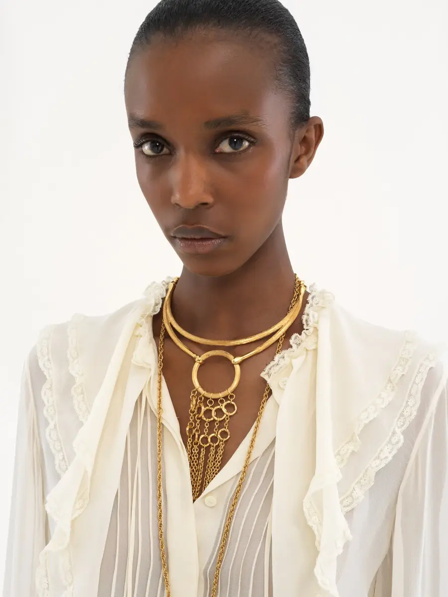 Chloé Ruffled blouse in silk georgette | Thumbnail 6 Chloé Ruffled blouse in silk georgette | Thumbnail 6