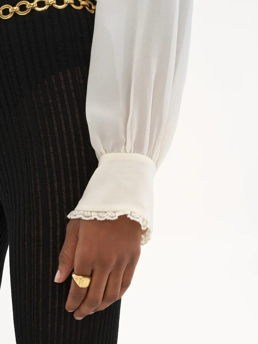 Chloé Ruffled blouse in silk georgette | Thumbnail 7 Chloé Ruffled blouse in silk georgette | Thumbnail 7