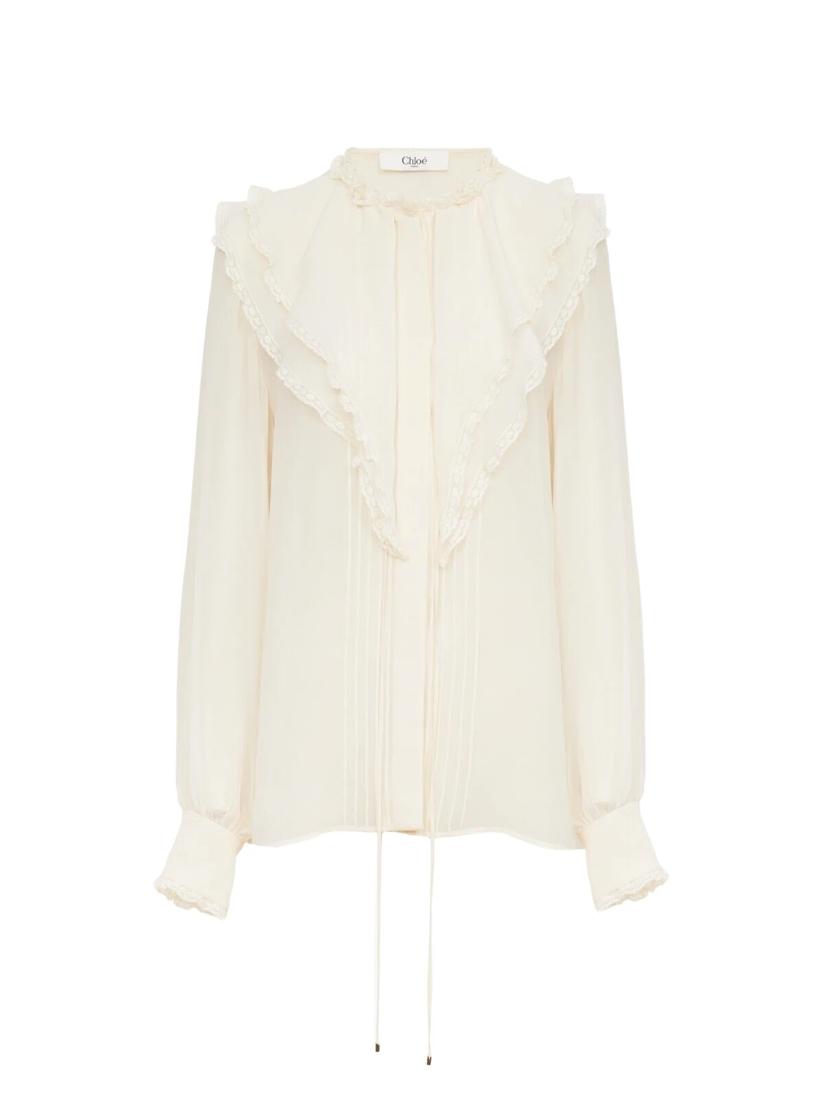 Chloé Ruffled blouse in silk georgette