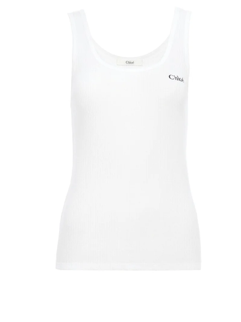 Chloé Logo tank top in jersey