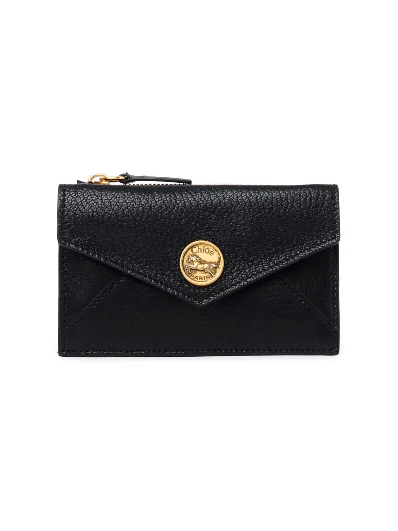 Chloé Small Envelope purse with card slots in grained leather