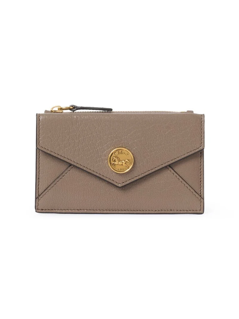Chloé Small Envelope purse with card slots in grained leather