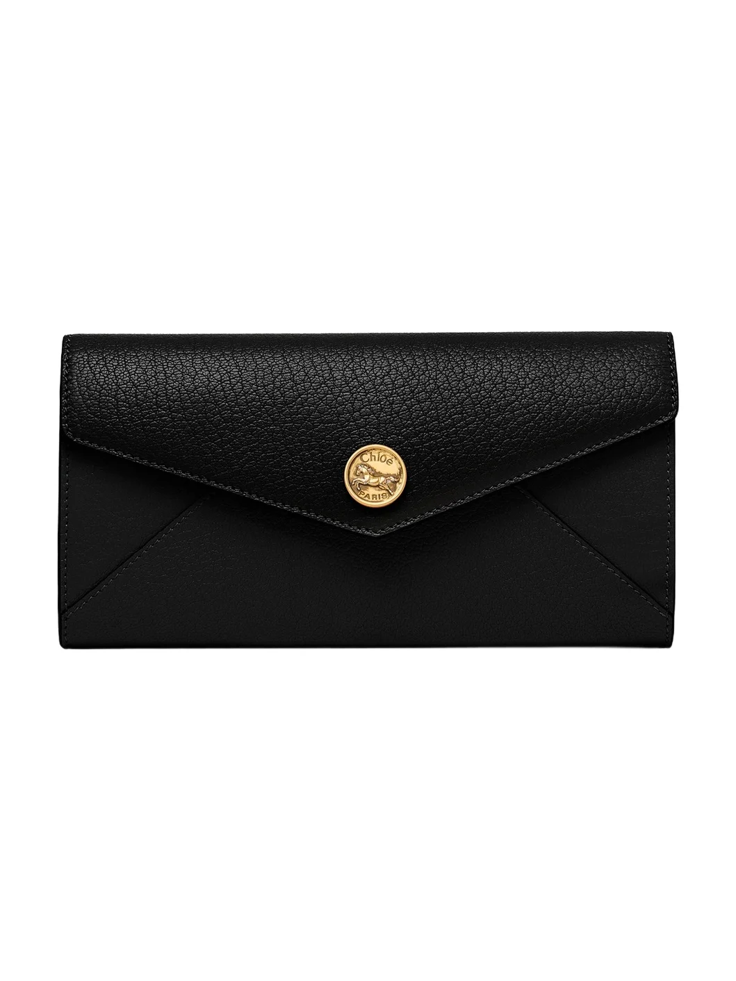 Chloé Envelope long wallet with flap in grained leather