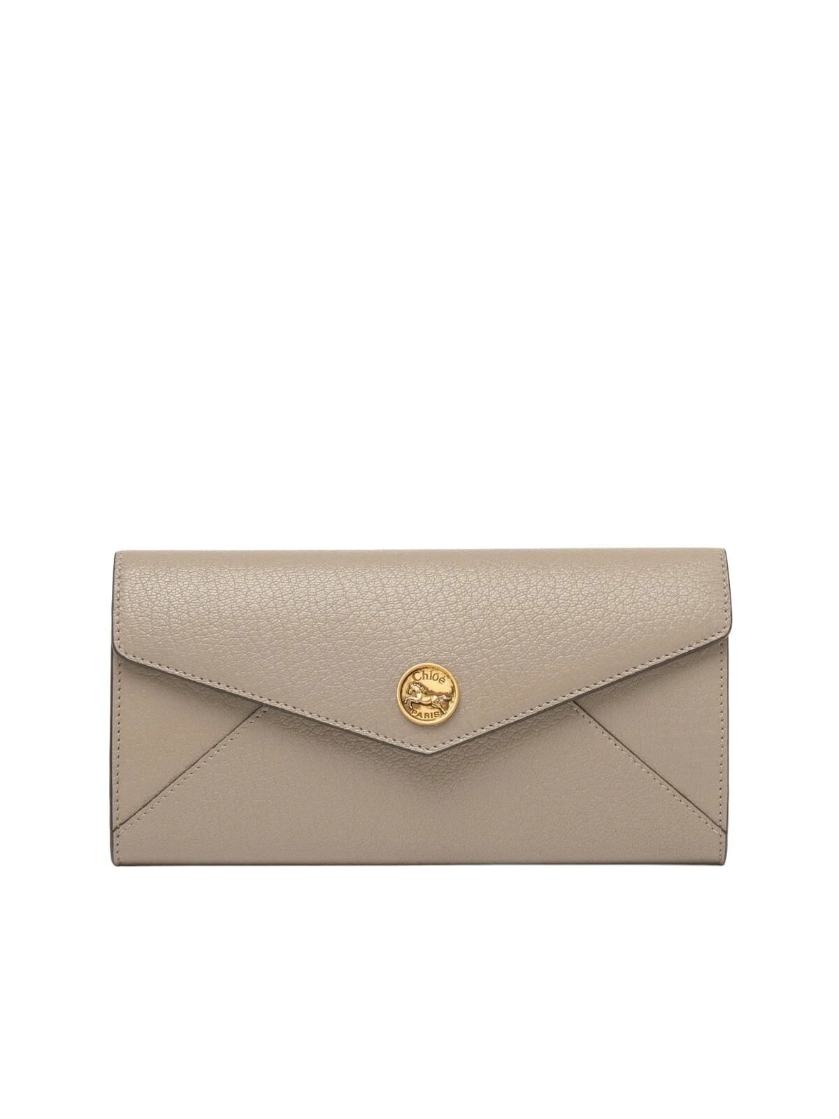 Chloé Envelope long wallet with flap in grained leather