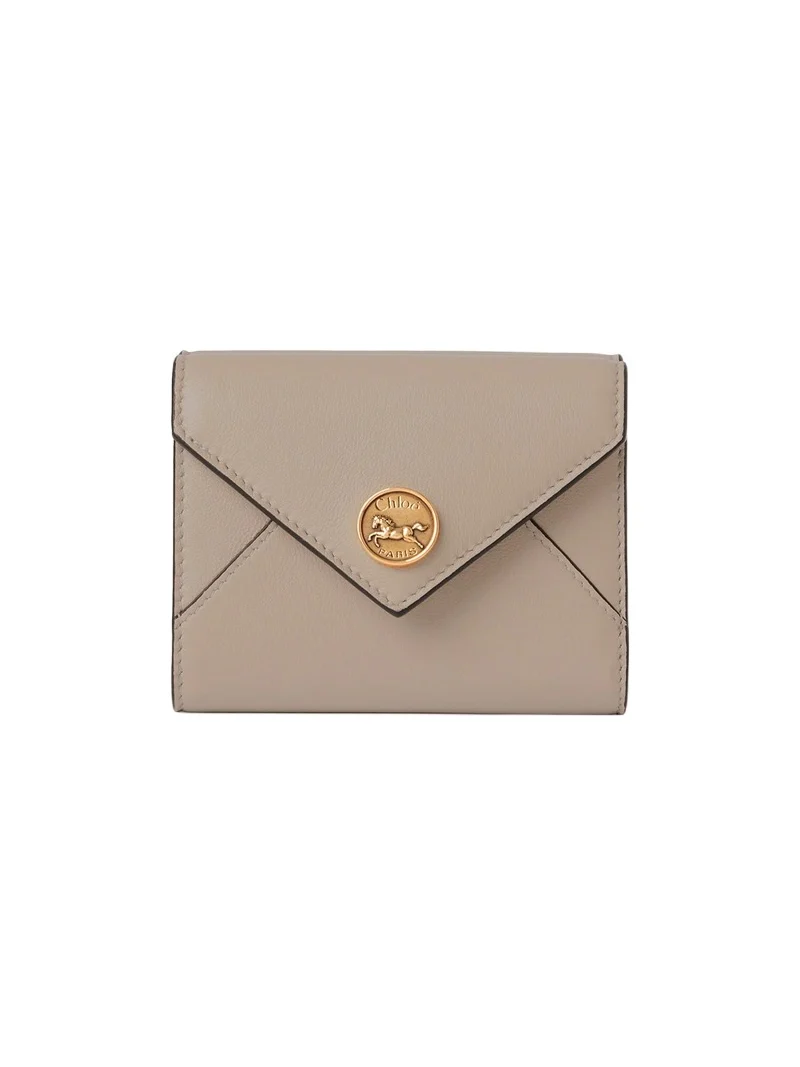 Chloé Small Envelope tri-fold in grained leather