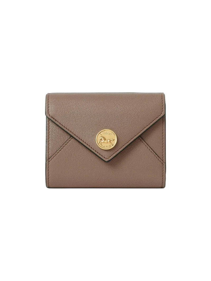 Chloé Small Envelope tri-fold in grained leather
