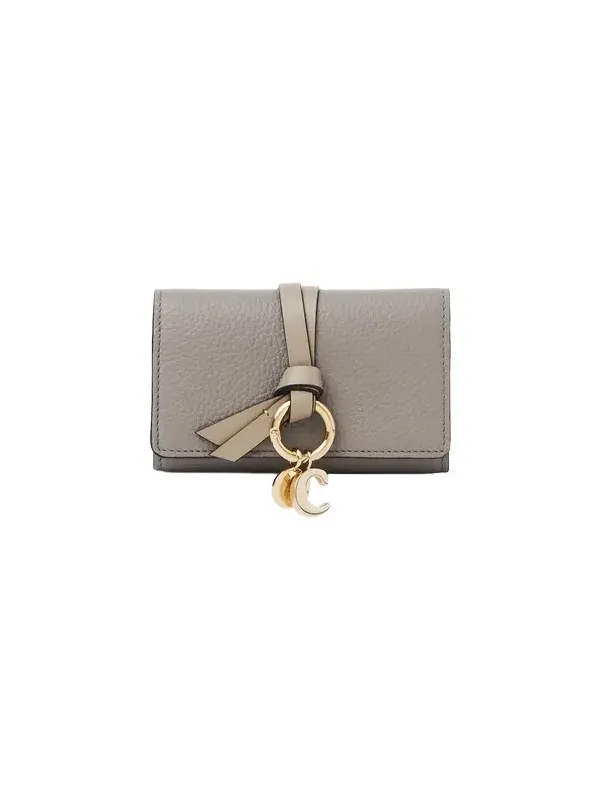 Chloé Alphabet key case in grained leather