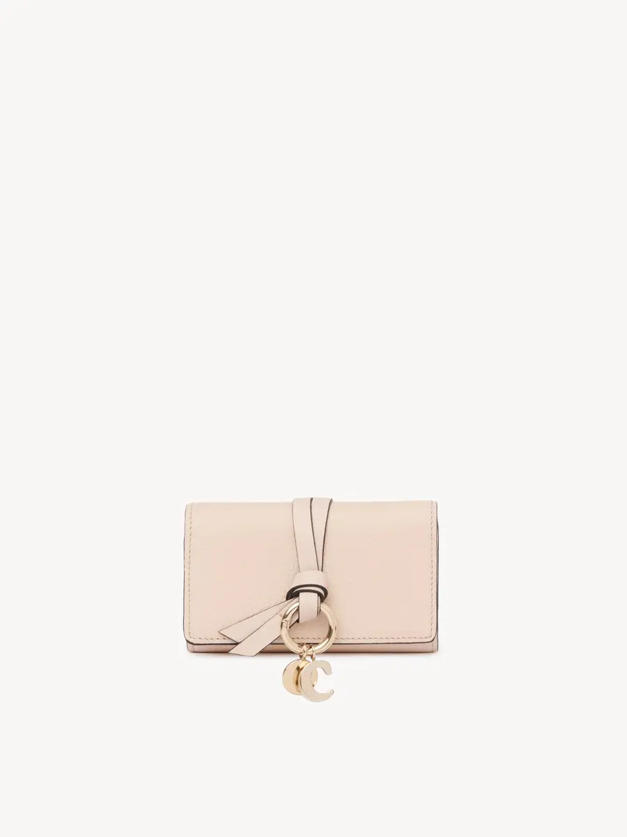 Chloé Alphabet key case in grained leather | Thumbnail 2 Chloé Alphabet key case in grained leather | Thumbnail 2