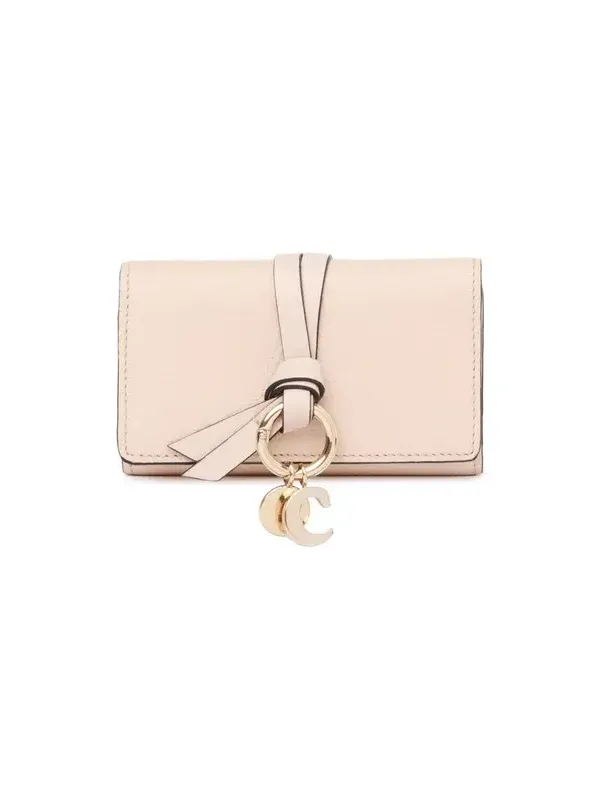 Chloé Alphabet key case in grained leather
