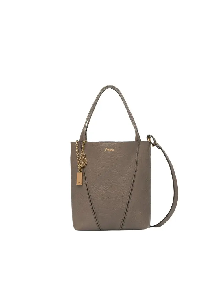 Chloé Small Chloé Spin tote bag in grained leather | Image 1 Chloé Small Chloé Spin tote bag in grained leather | Image 1
