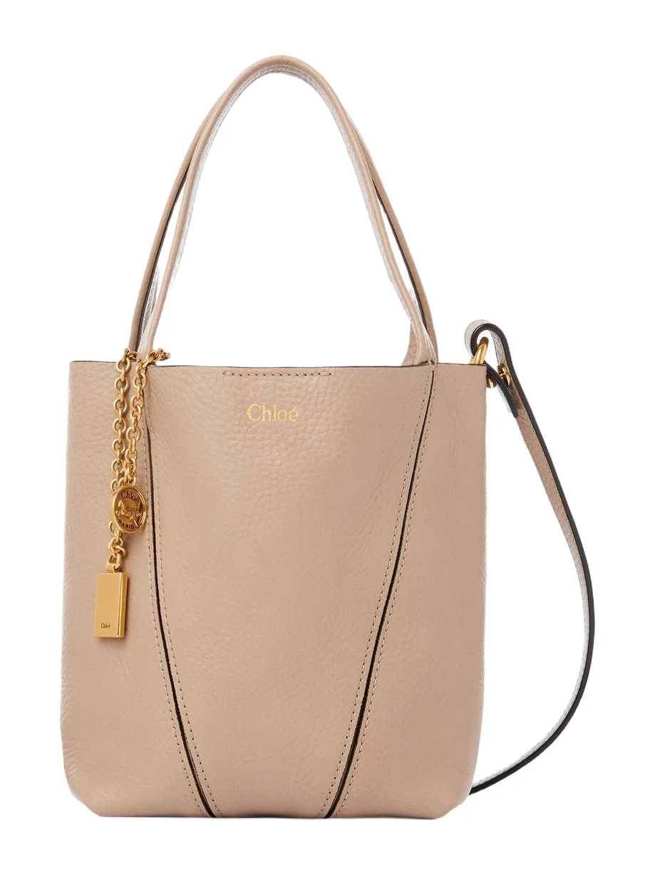 Chloé Small Chloé Spin tote bag in grained leather