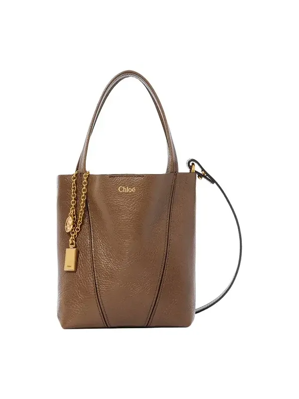 Small Chloé Spin tote bag in grained leather Small Chloé Spin tote bag in grained leather