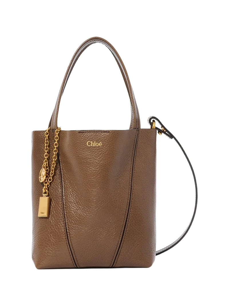 Chloé Small Chloé Spin tote bag in grained leather