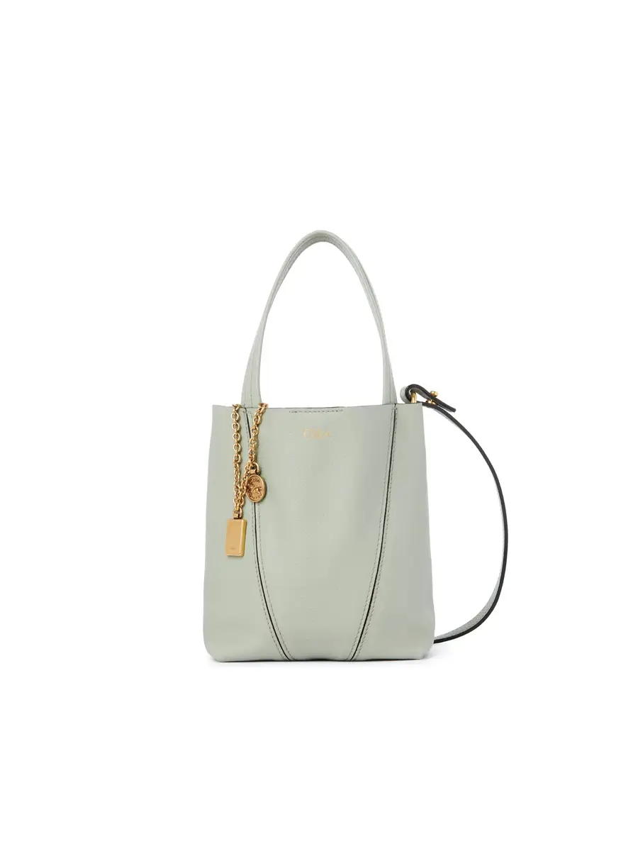 Chloé Small Chloé Spin tote bag in grained leather | Thumbnail 9